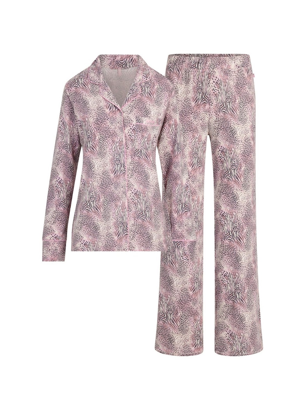 Skims Pajama Set Pink Animal Zebra Cheetah 2 Piece Set